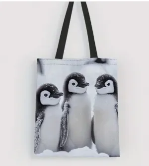 Penguin Chicks All-Weather Shopping Tote Bag (16" x 14" x 5")