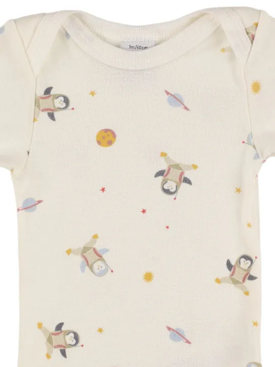 Petit Bateau   Set of 5 printed cotton bodysuits 