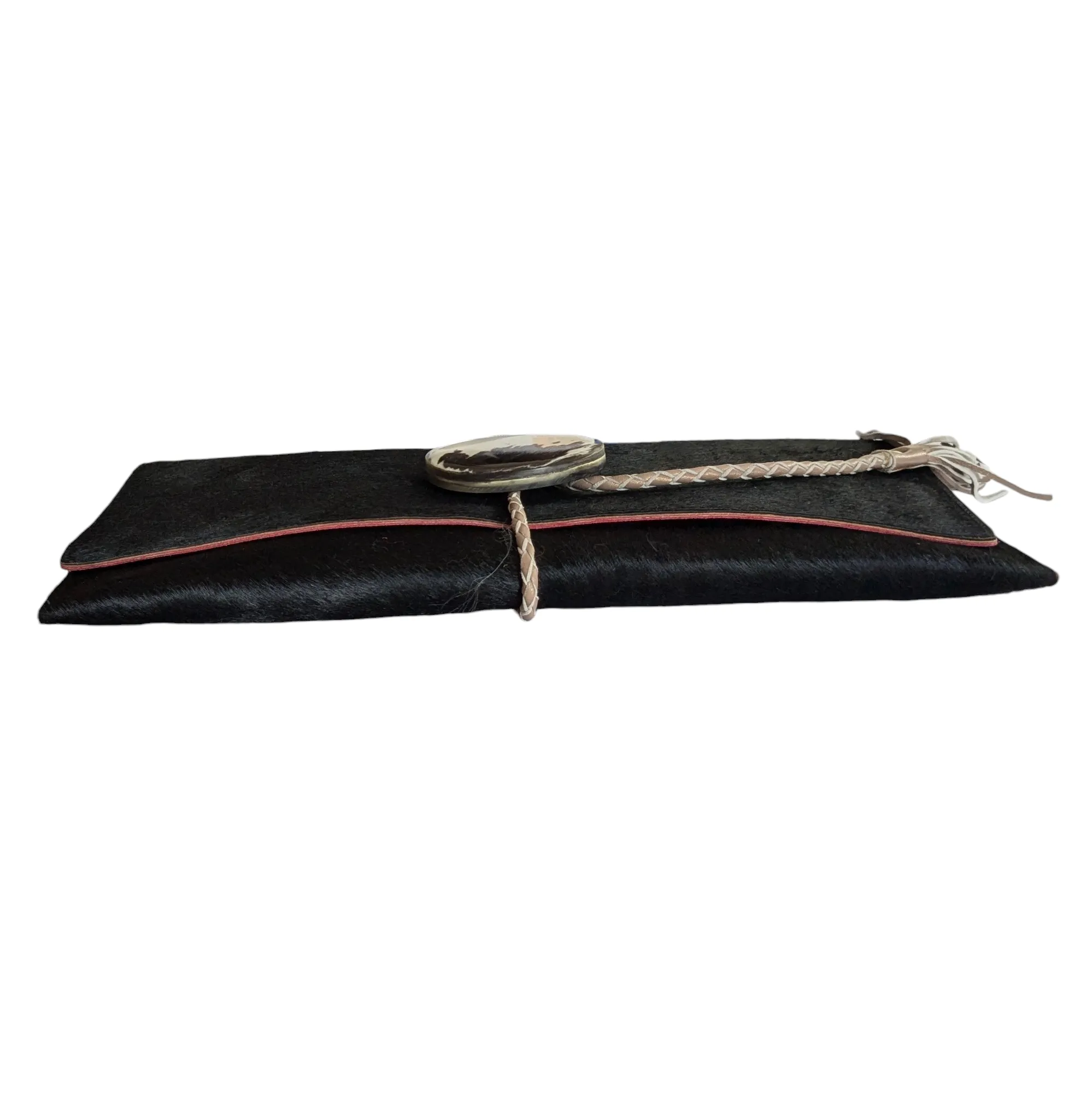 Pony Hair Fold Over Clutch