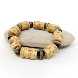 Recycle Bone Bead Bracelet