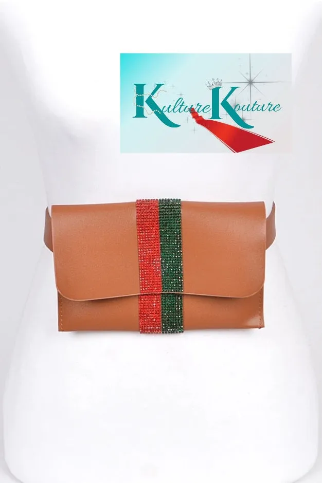 Red/Green Stripe Fanny Pack 2 Colors Available