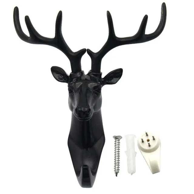 Retro Deer Head Wall Hooks