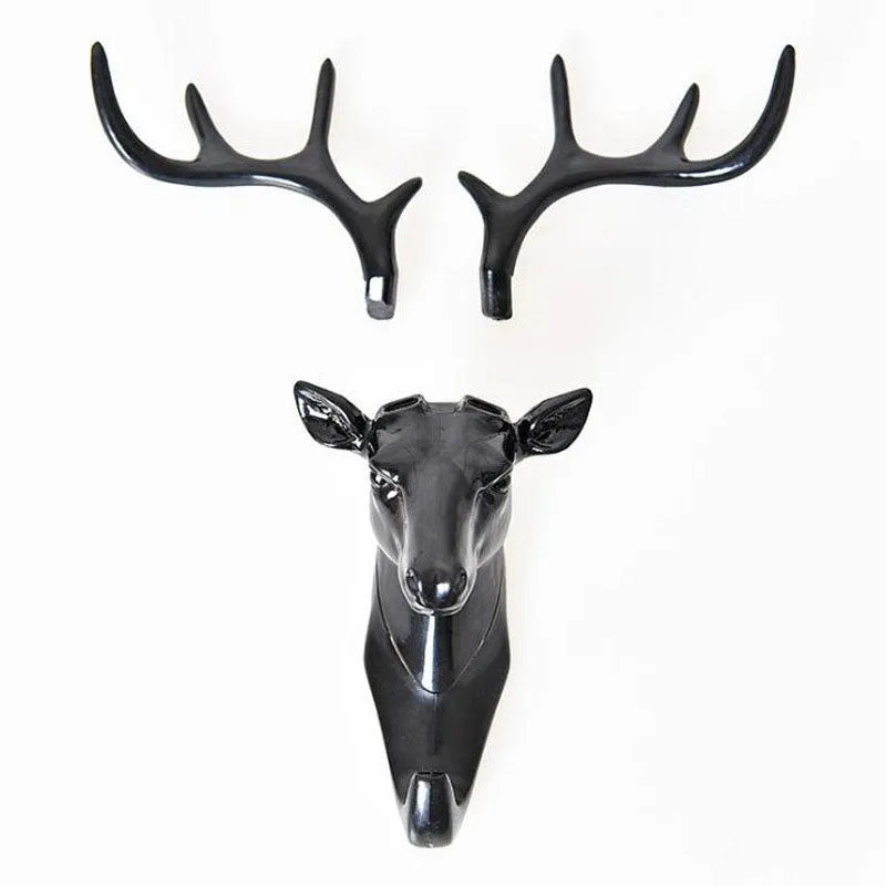 Retro Deer Head Wall Hooks