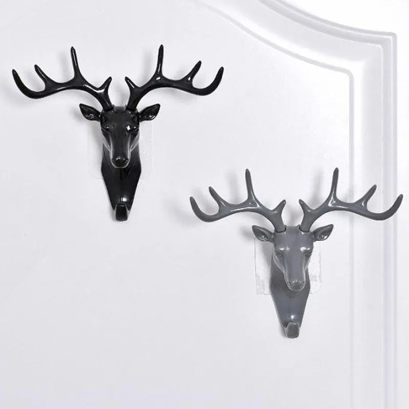 Retro Deer Head Wall Hooks