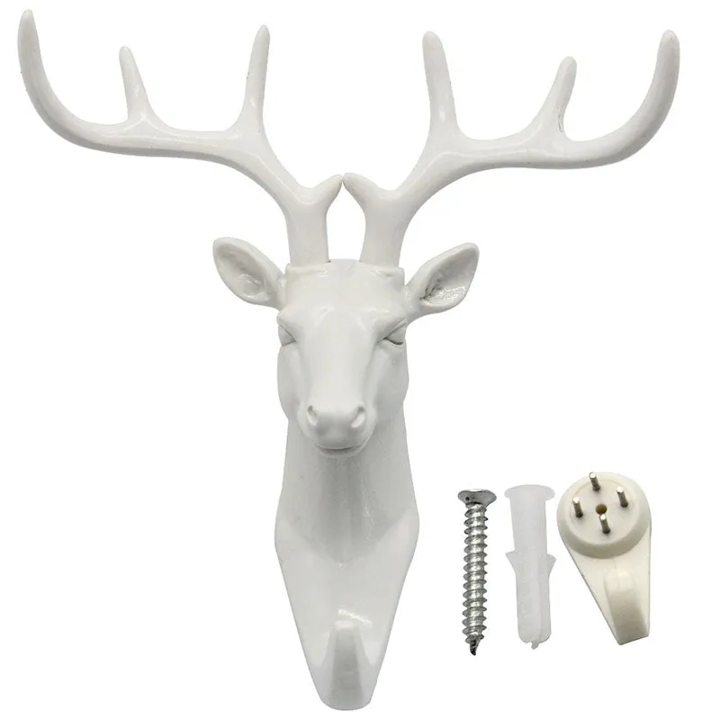 Retro Deer Head Wall Hooks