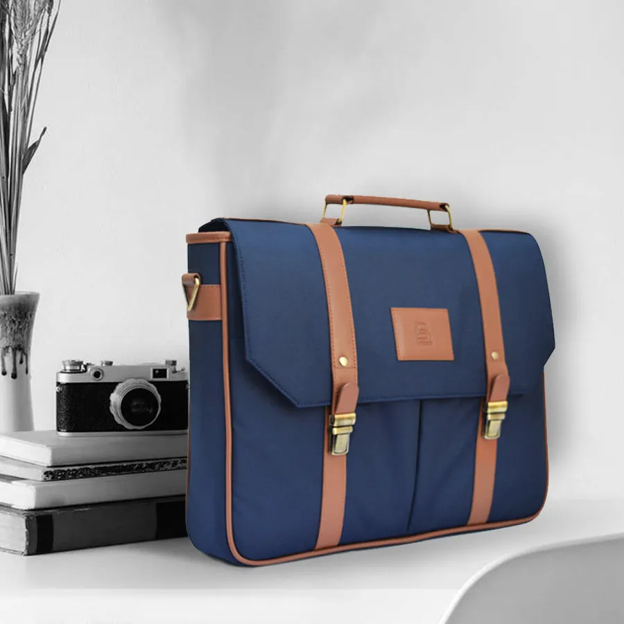 Retro Laptop Bag - Blue