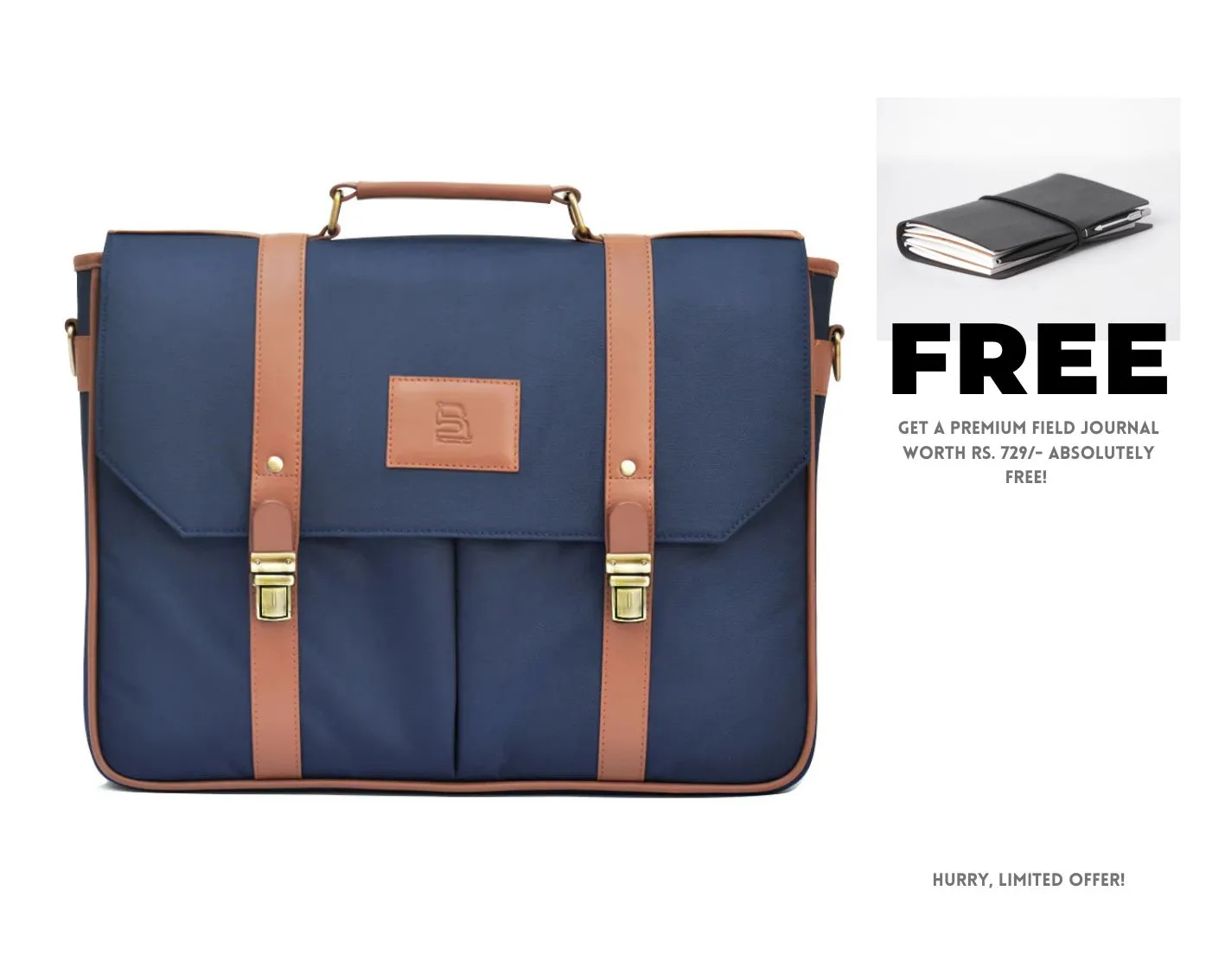 Retro Laptop Bag - Blue