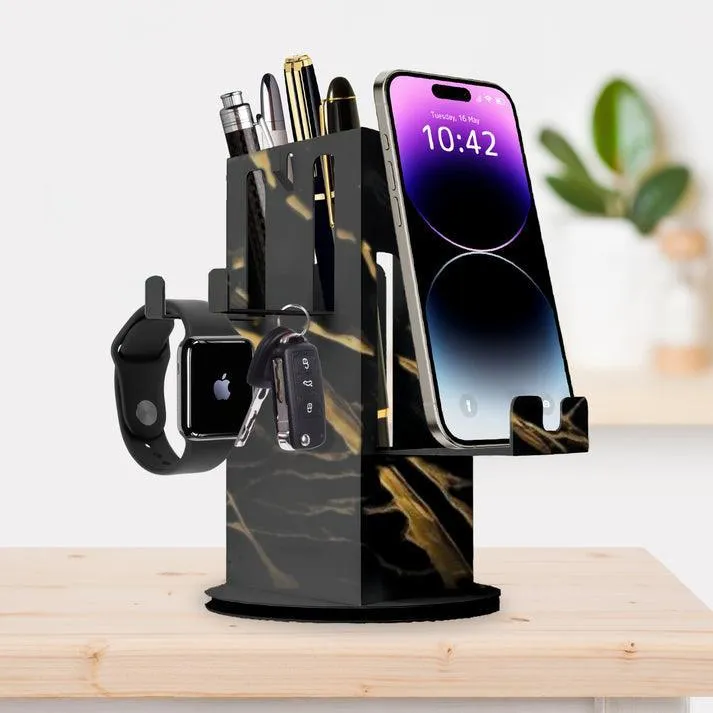 Rotating Metal Pen Stand Organizer | 360-Degree Desk Holder