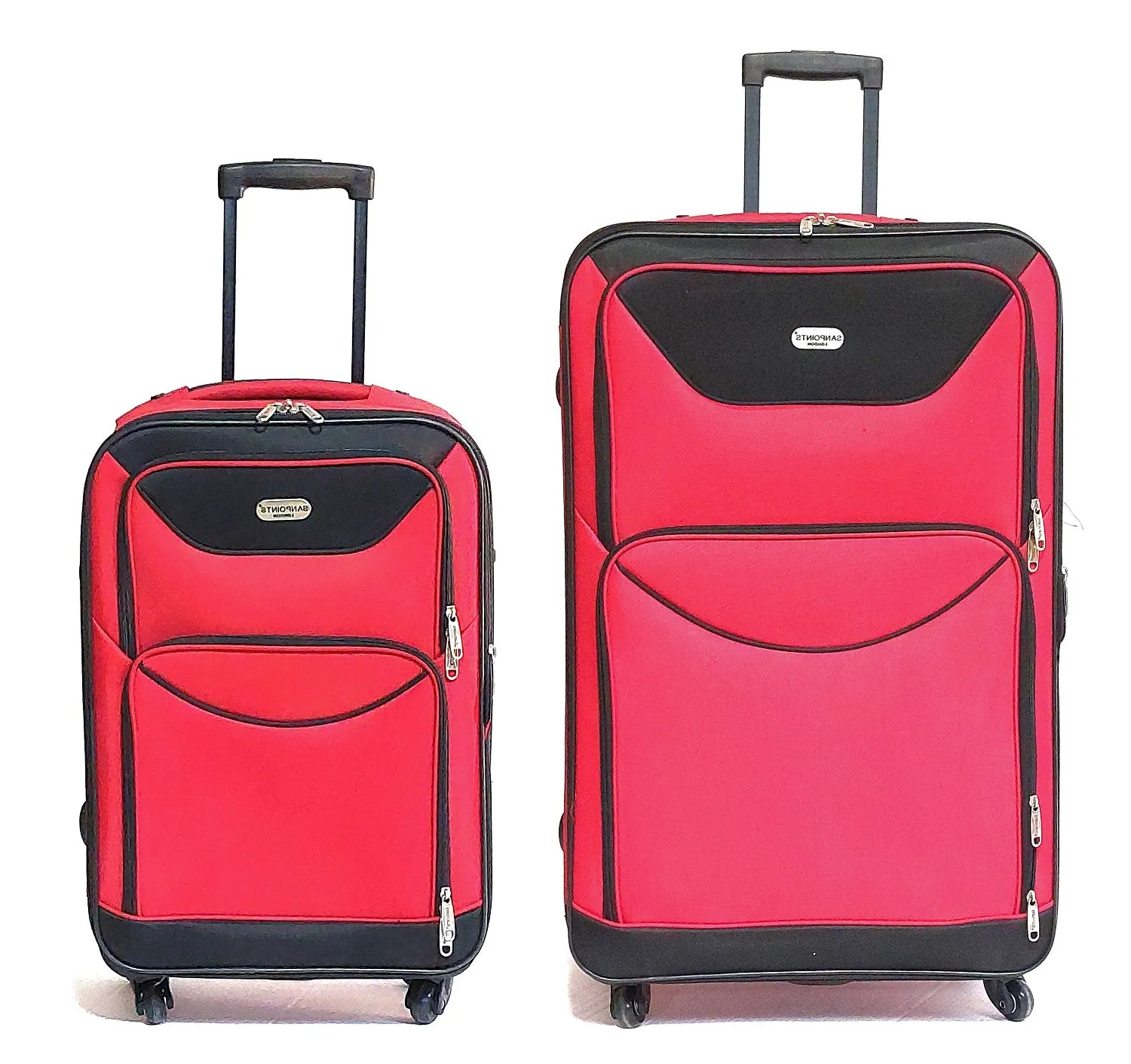 SET OF 2 (28" 20") 4 Wheel Suitcase - Red