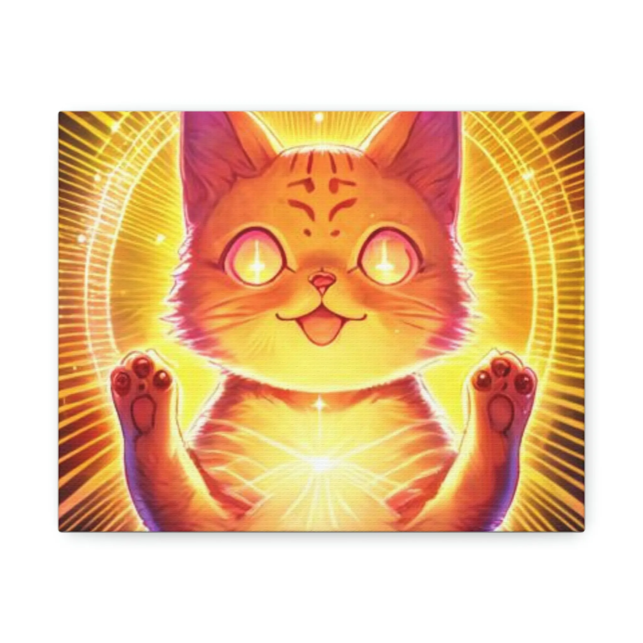 Solar Kitty Stretched Canvas