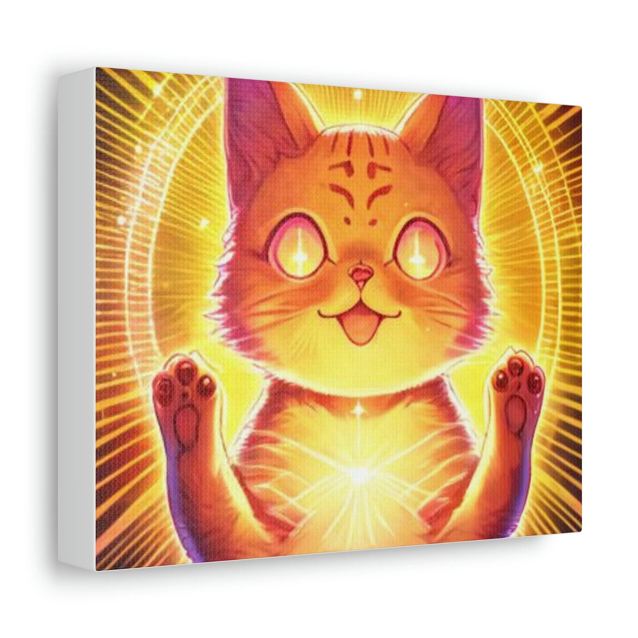 Solar Kitty Stretched Canvas