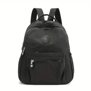 Solid Color Nylon Lightweight Backpack