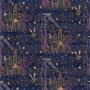 Spooky Houses Fabric