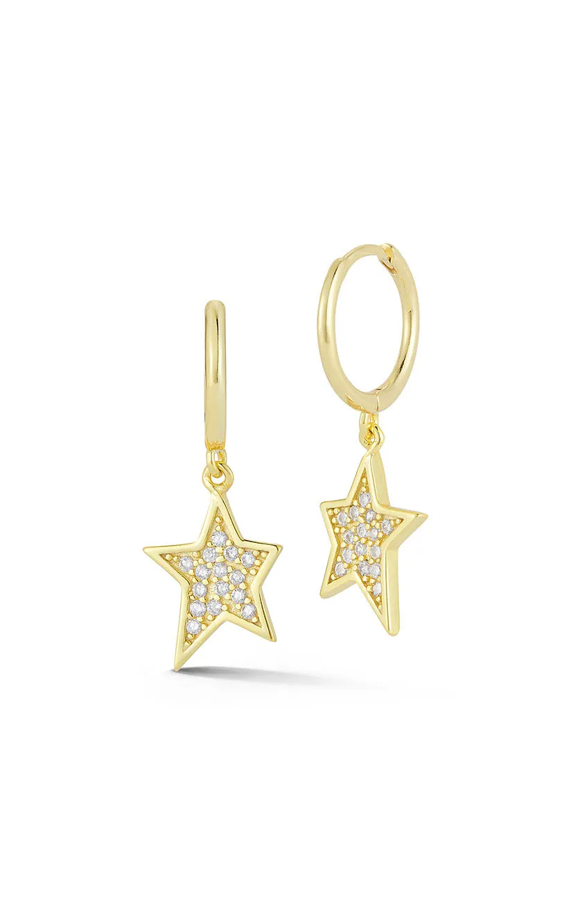 Star Charm Huggie Earring