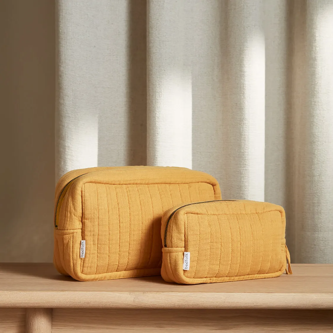 The Dream Cotton Wash Bag - Ochre