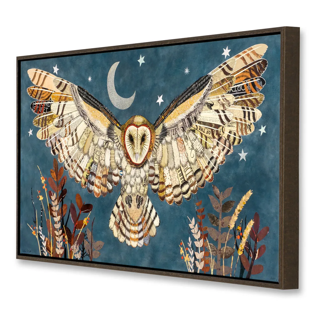 THE PROTECTOR (BARN OWL) canvas art print with float frame