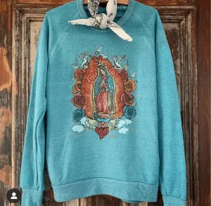 The Turquoise Lady Of Guadeloupe Sweatshirt