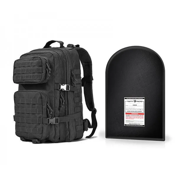 TuffyPacks Military Tactical Backpack   Level IIIA Bulletproof Armor Plate Package