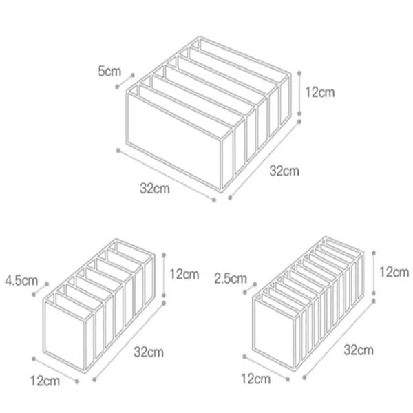 Underwear Storage Box Compartment