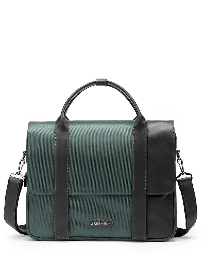 Urbix | Green | Premium Laptop Messenger Bag