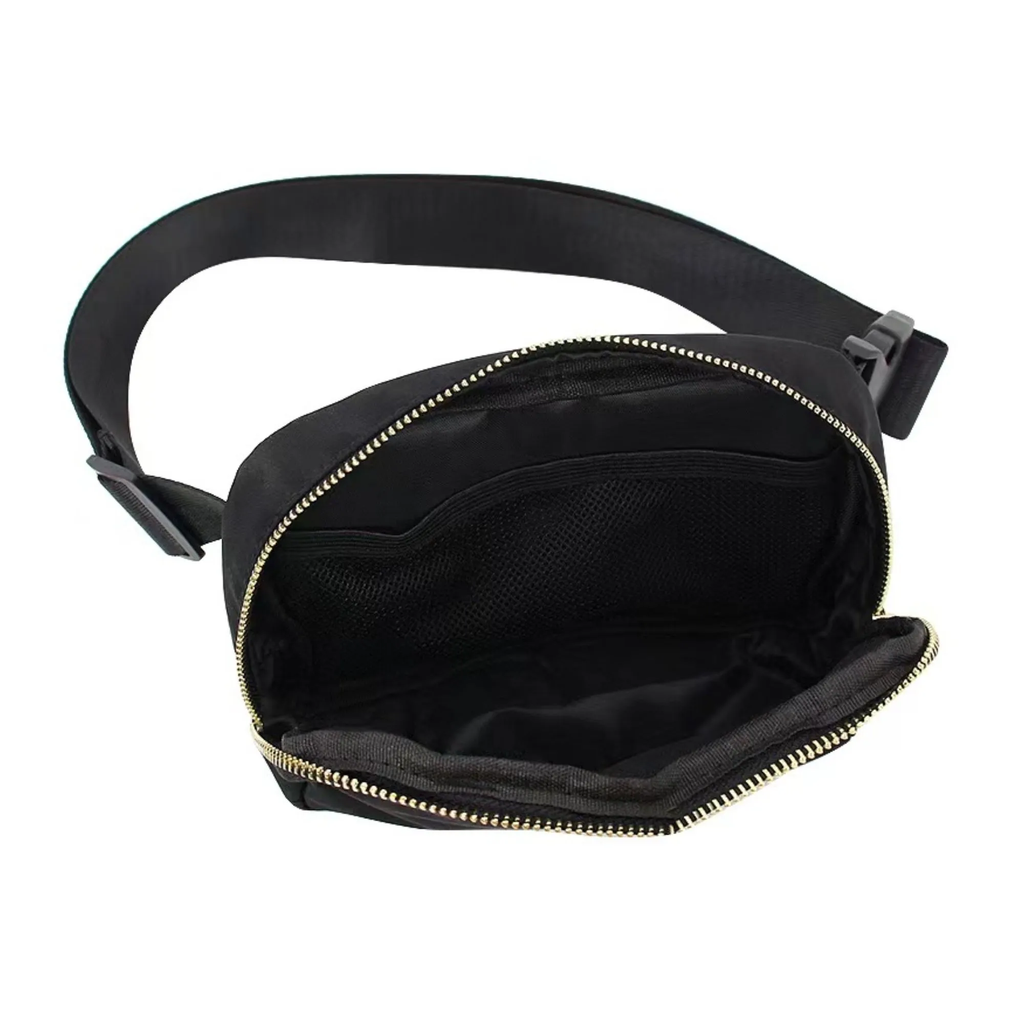 Varsity Collection Black Fanny Waist Pack Belt Bag