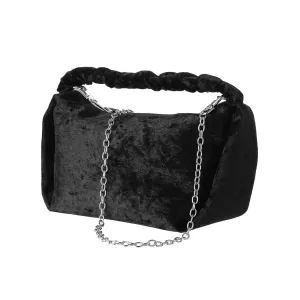 Velvet Crossbody Handbag (Black)