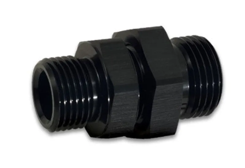 Vibrant Performance 8 AN Male O-Ring to 10 AN Male O-Ring Bulkhead Adapter - Black