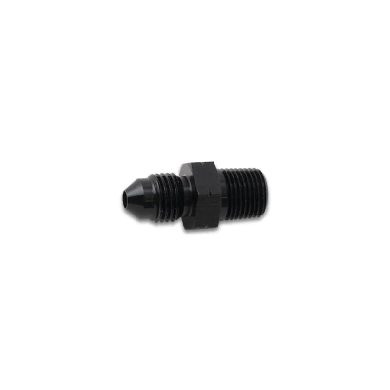 Vibrant Performance Straight 6 AN Male to 1/4-19 in BSPT Male Adapter - Black