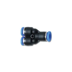 Vibrant Performance Y Block Fitting - 3/8" Hose Quick Disconnect - Dual 3/8" Hose Quick Disconnect - Plastic - Black