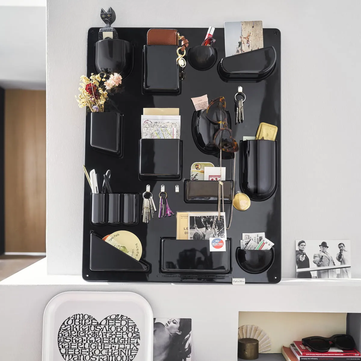 Vitra Uten Silo, Accessories Wall Organizer, Black