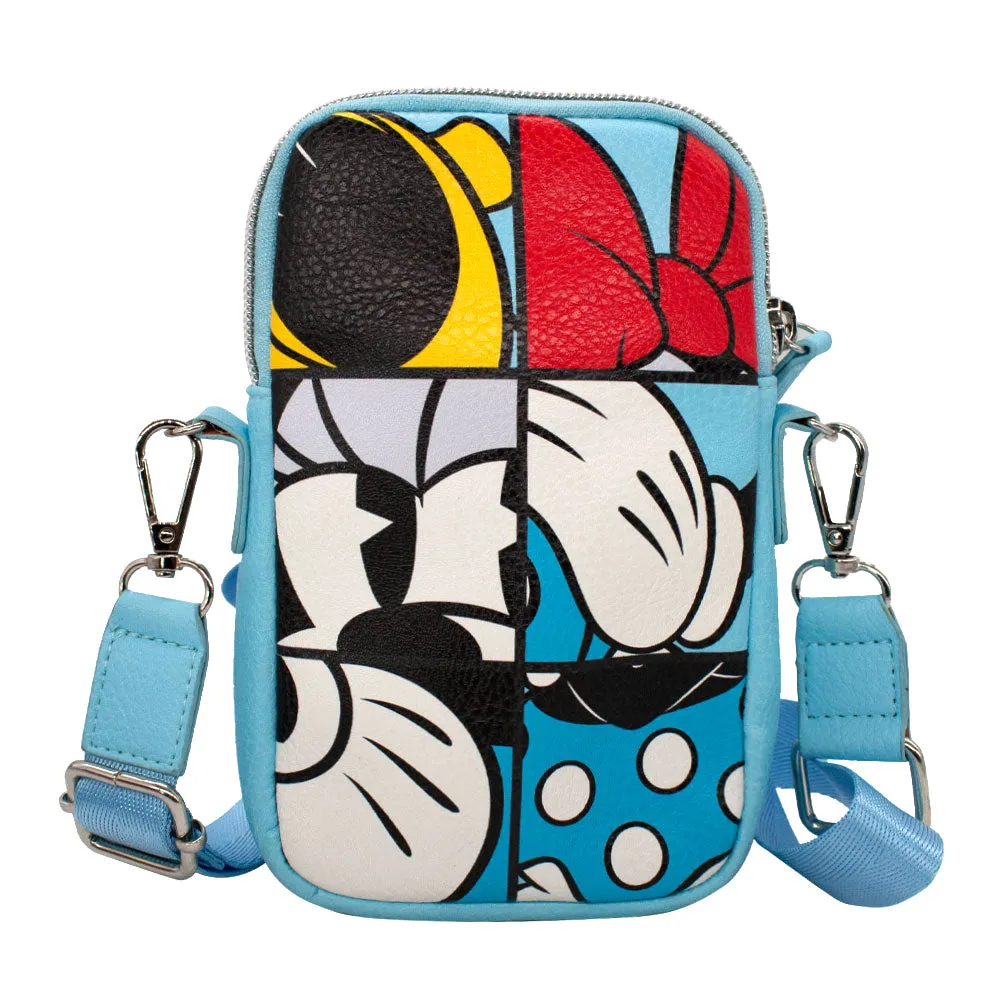 Wallet Phone Bag Holder - Minnie Mouse Style Standing Pose Baby Blue