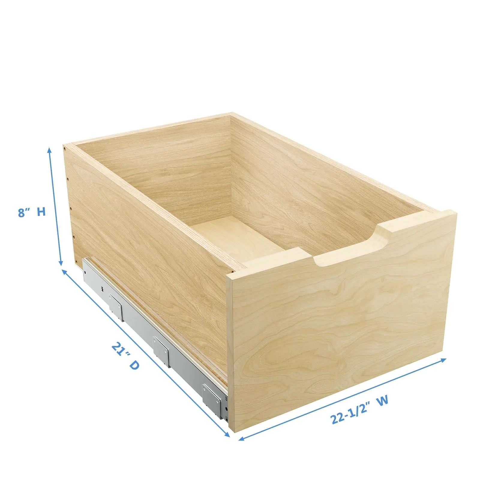 Wooden Rectangular High Pull Out Cabinet Organizer