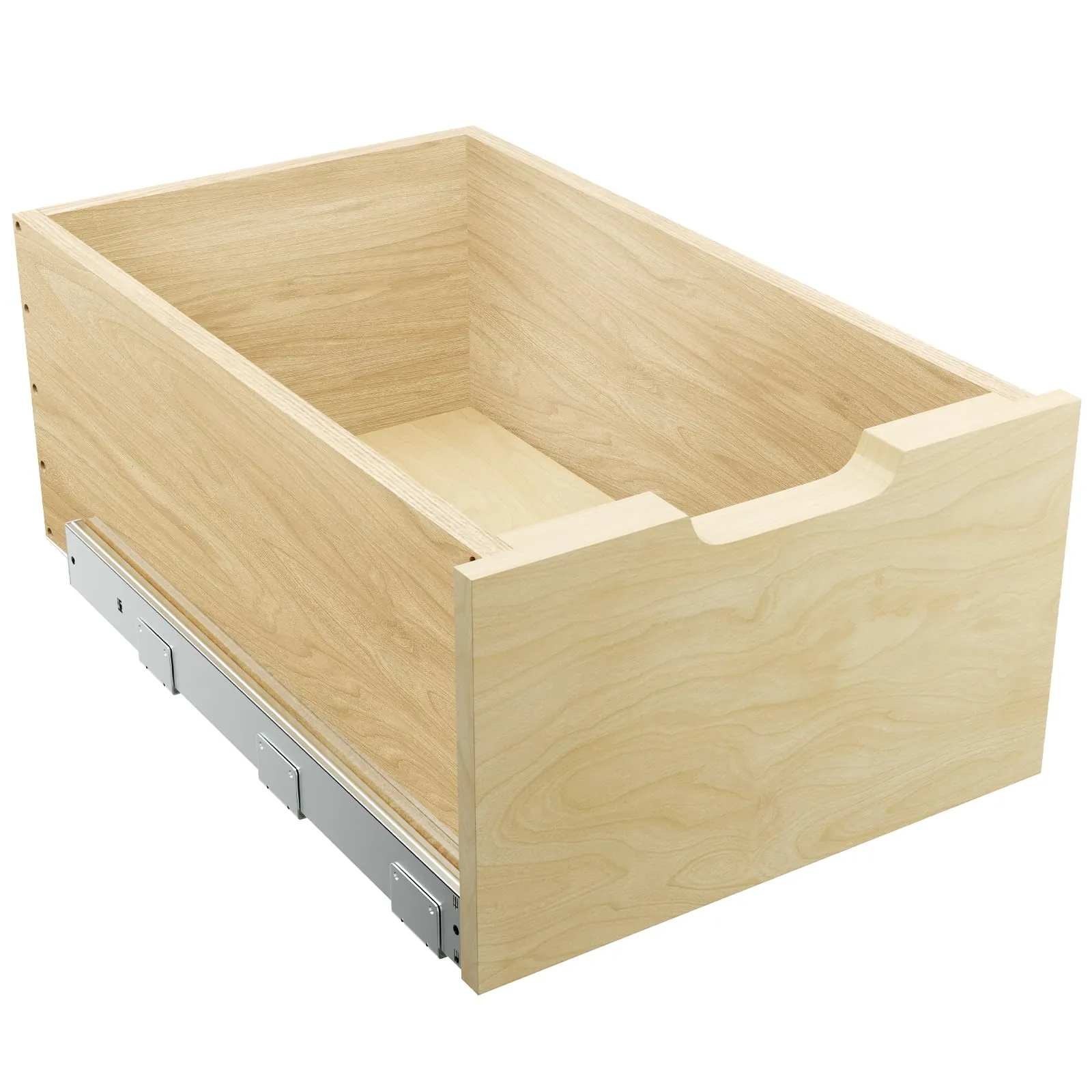 Wooden Rectangular High Pull Out Cabinet Organizer