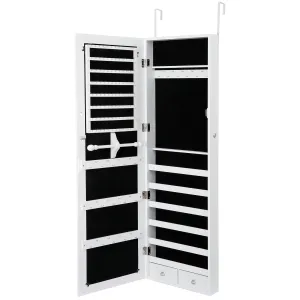 ZENY™ Jewelry Cabinet  Armoire Wall Door Mounted Organizer Lockable with Mirror